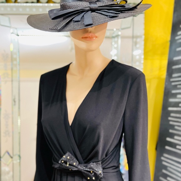 Blumarine Made in Italy Black V Neck Size 48 EU - Picture 12 of 14